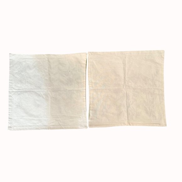 Embroidered Floral Bird Pillow Covers Set of 2 Square Decorative Throw Botanical - Picture 4 of 13